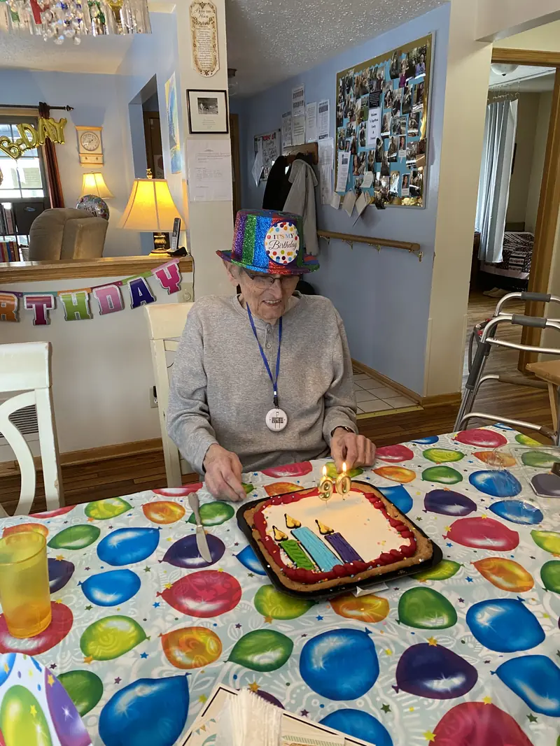 Birthday party at the dining table