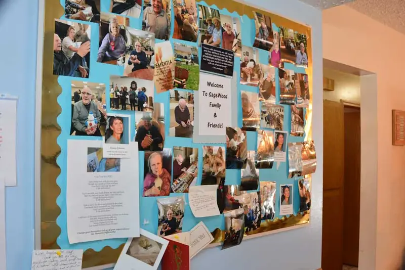 Wall of resident and family photos